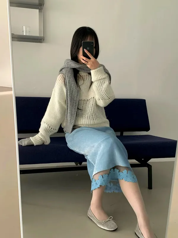 Stylish Knitted Sweater, Elegant Casual Style