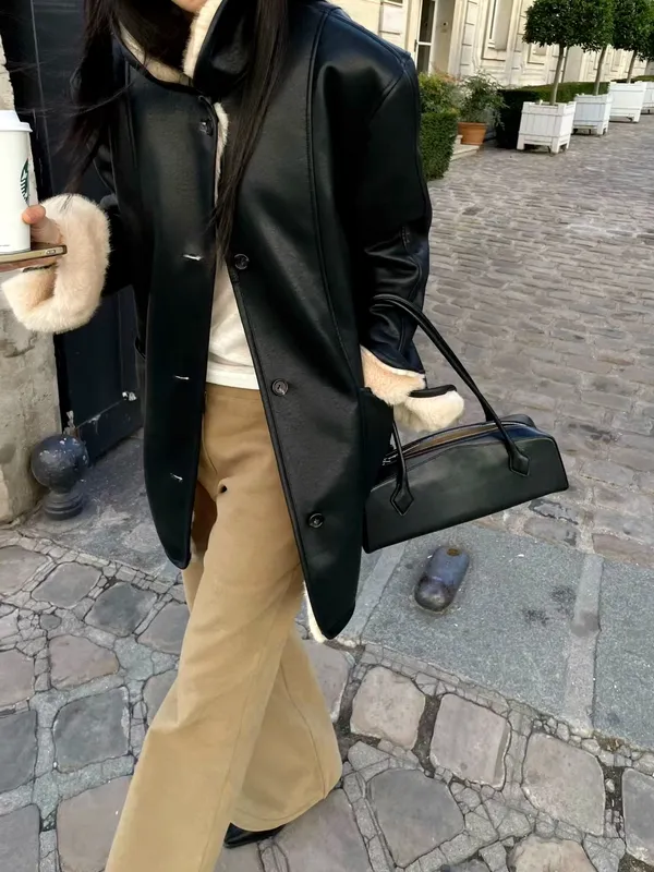Chic Women's Jacket Coat, Elegant Style, Must-Have for Fall and Winter