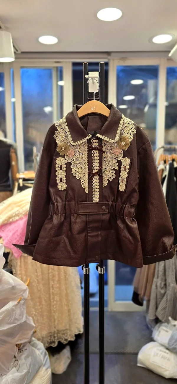 Vintage Lace Trim Women's Jacket Coat