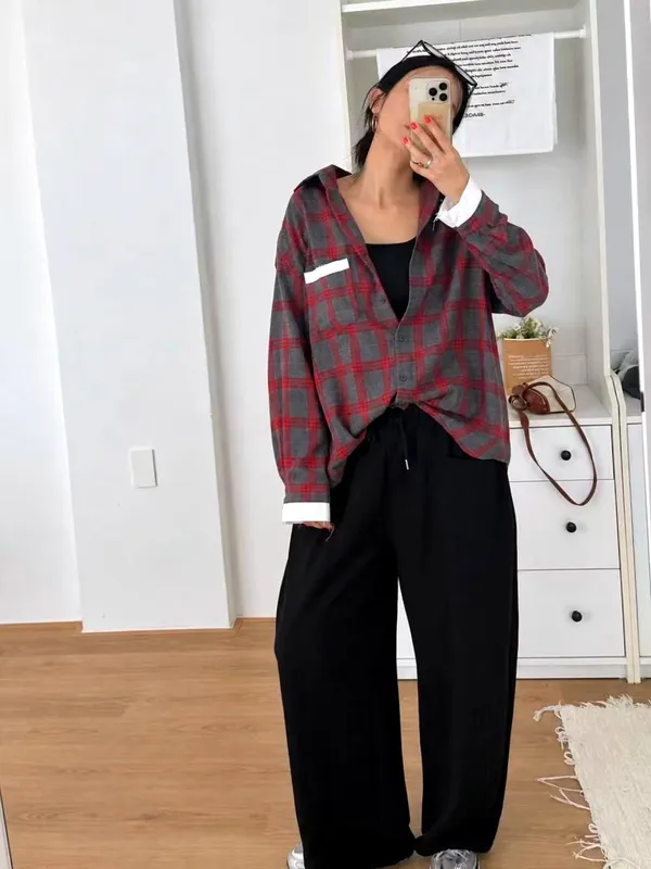 時尚格紋襯衫，輕松搭配，展現個性魅力