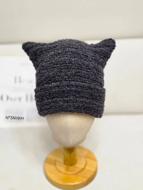 Cute Cat Ear Knit Hat, Warm and Stylish