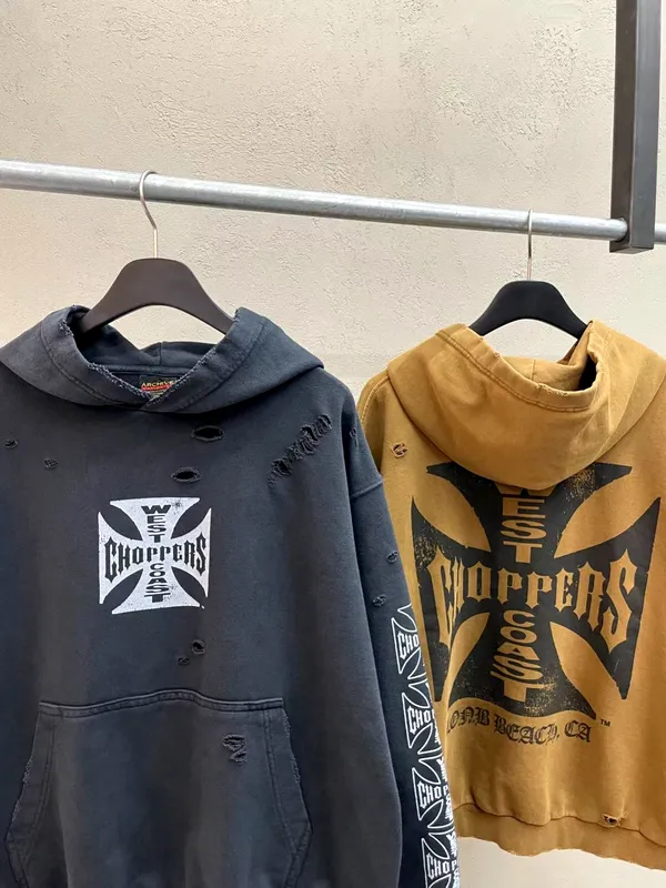 Trendy Distressed Hoodie, Unique Streetwear for Men