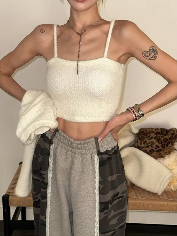 Stylish Knitted Cami Top - Elegant and Comfortable