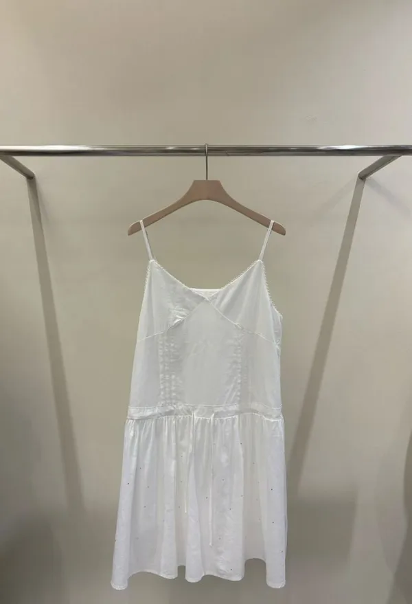 Fresh and Minimalist White Cami Dress, a Summer Essential