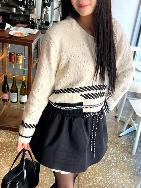 Stylish Knitted Top: Comfortable and Versatile for Spring and Autumn