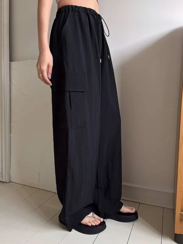 Loose Fit Casual Black Pants - Effortlessly Stylish
