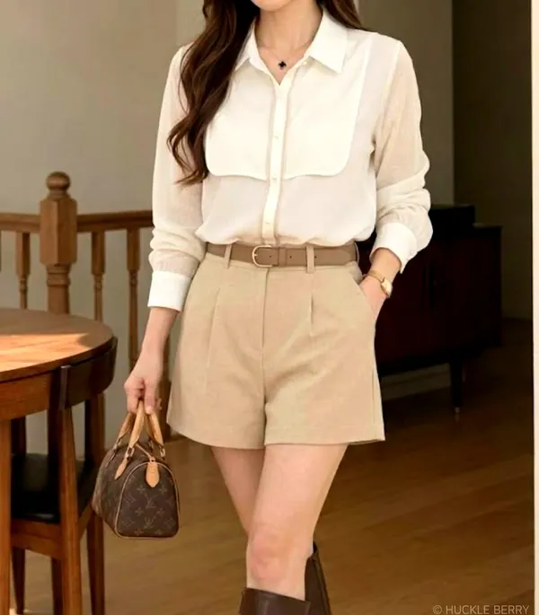 Elegant and Breathable Shirt, Perfectly Paired with Shorts