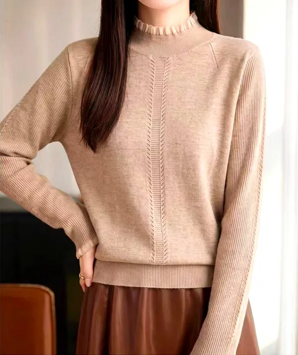 優雅簡約女裝毛衣，舒適百搭