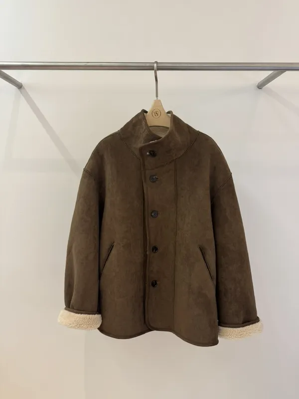 Warm and Comfortable Brown Woolen Coat