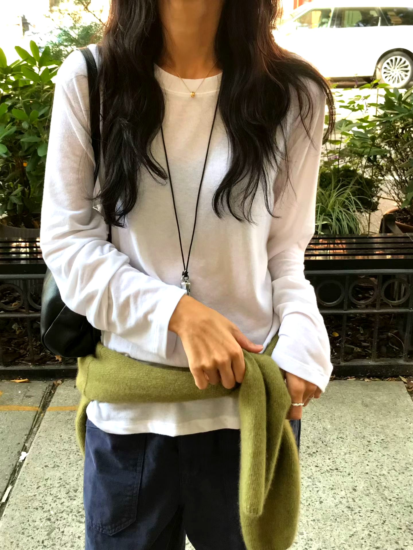 심플하고 다재다능한 여성용 긴팔 티셔츠, 편안하고 통기성 좋은