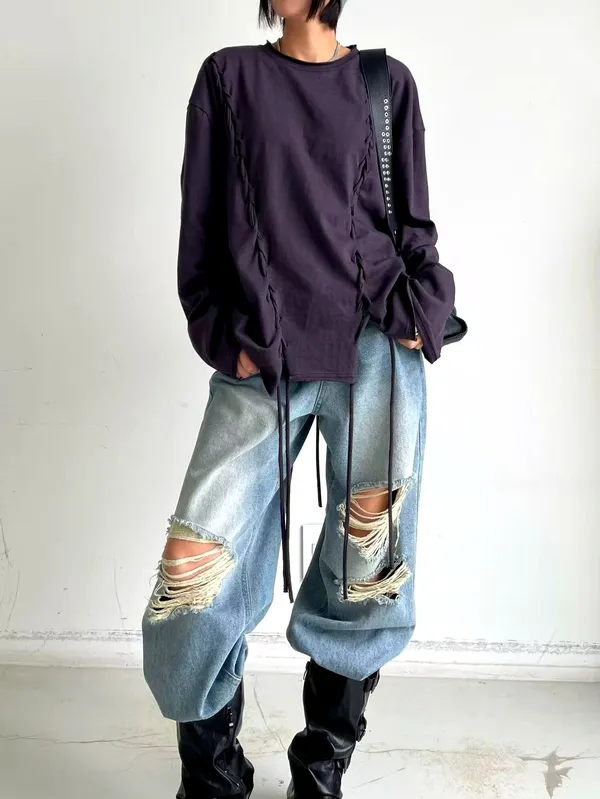 เสื้อยืดผู้หญิงสไตล์แฟชั่นสบาย ดีไซน์โดดเด่น สวมใส่สบาย