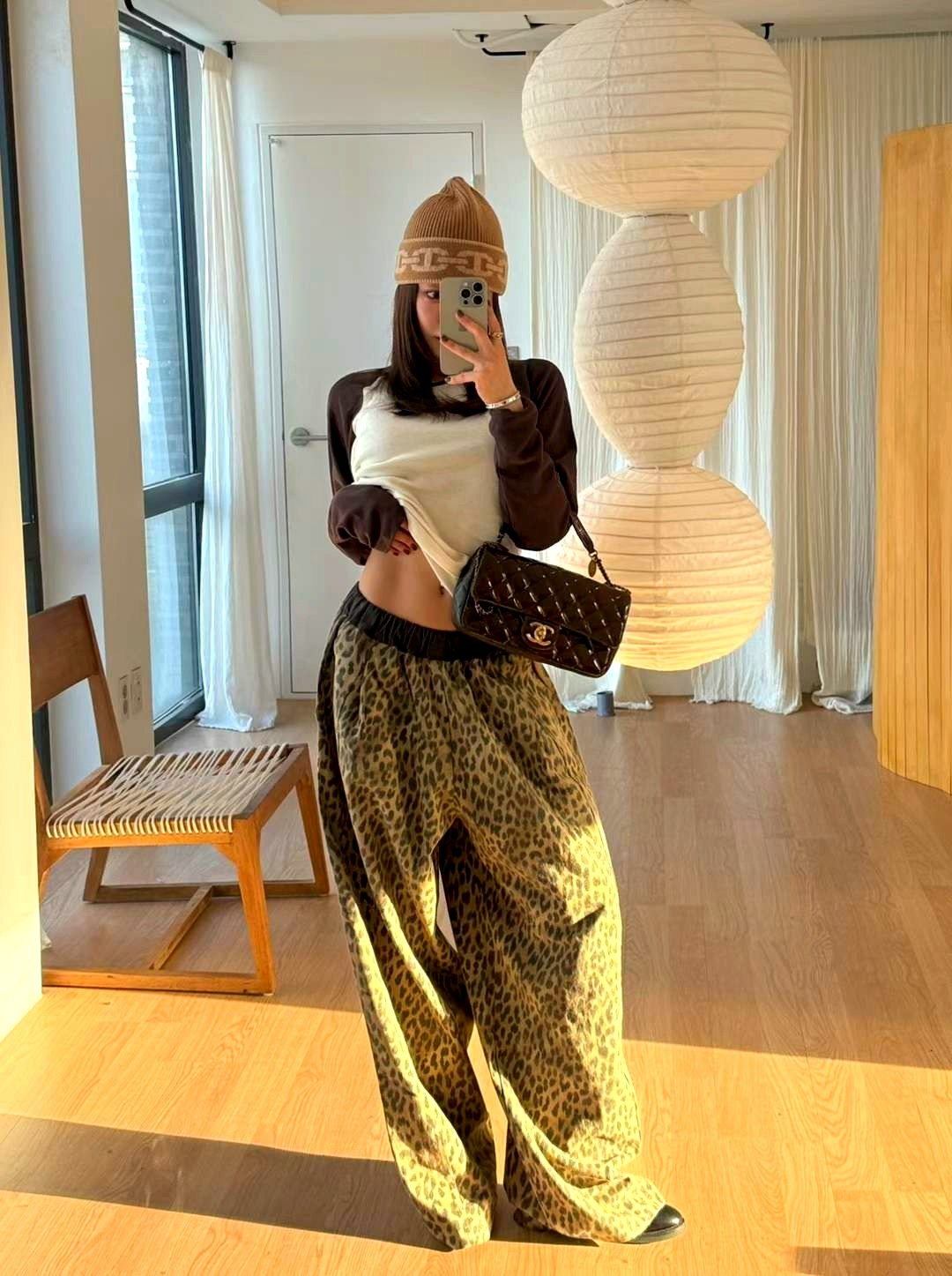 스타일리시한 캐주얼 표범 무늬 바지 - 편안하고 다재다능