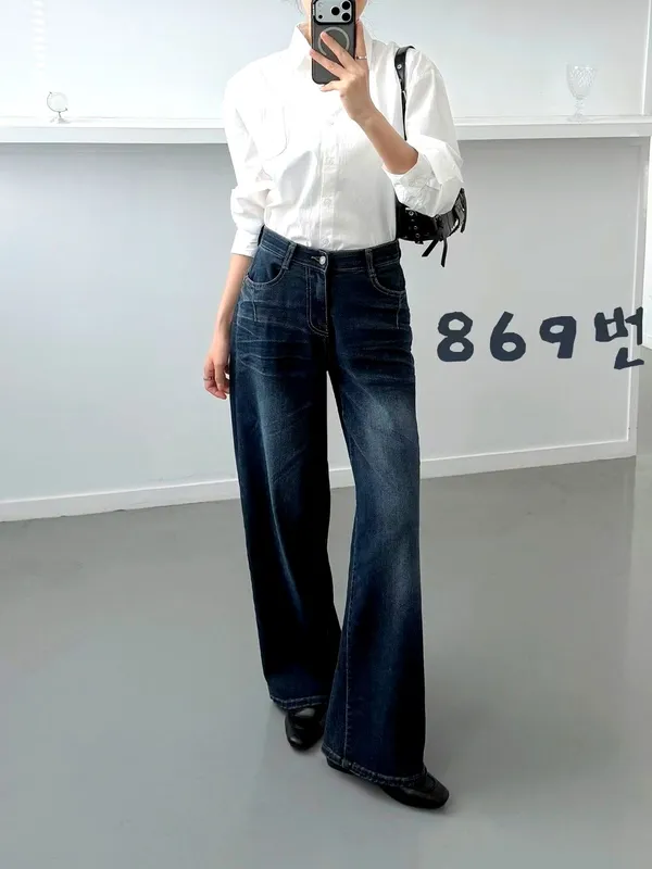 トレンディなルーズフィット女性用ジーンズ、快適なカジュアルスタイル
