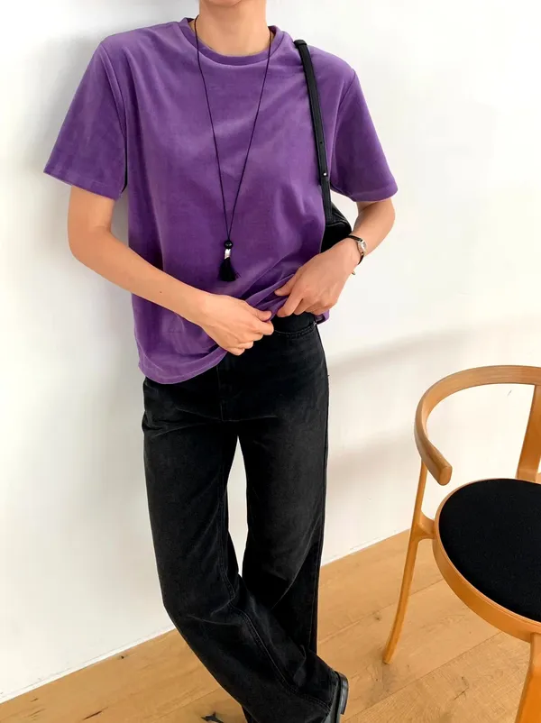 Stylish Purple Women's T-Shirt, Comfortable and Versatile