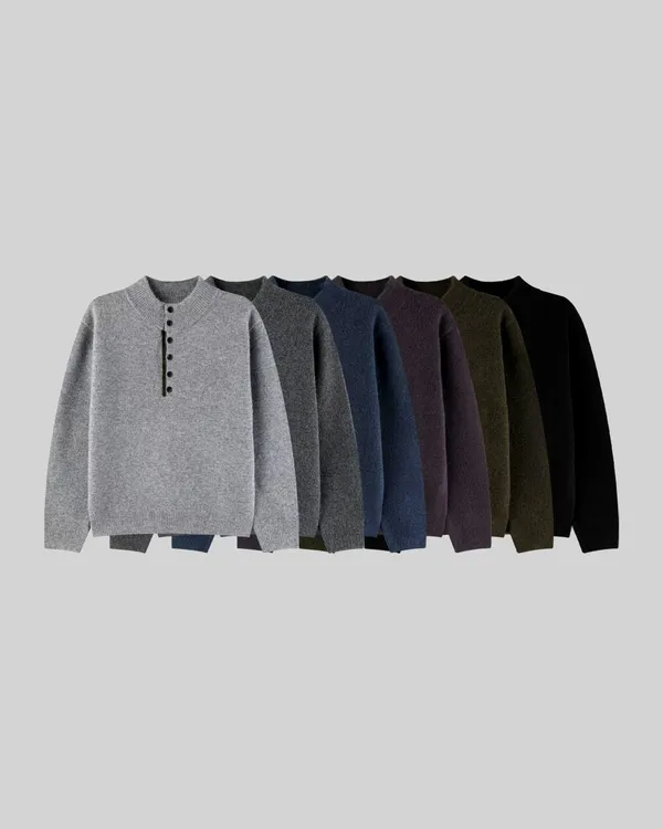 Classic Men's Knitted Sweater - Comfortable and Versatile for Fall and Winter