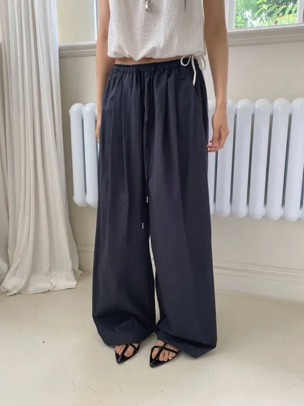 Loose Casual High-Waisted Long Pants - Lightweight and Comfortable for Summer Wear