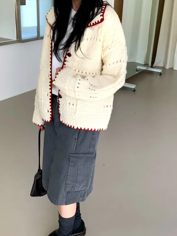 Stylish Versatile Knitted Cardigan, Warm and Comfortable