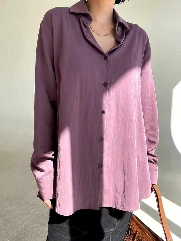 เสื้อเชิ้ตผู้หญิงสุดหรู น้ำหนักเบา สวมใส่สบาย เหมาะสำหรับการจับคู่