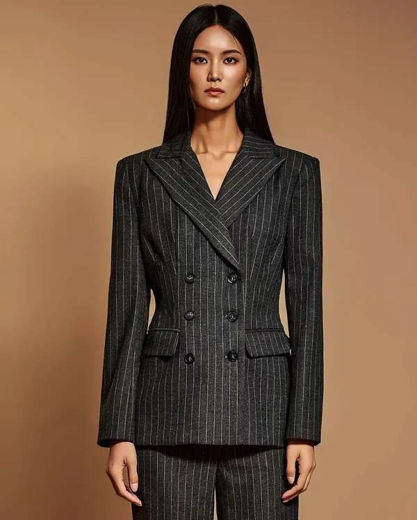 Stylish Striped Women's Jacket - Elegance at Its Best, New Arrival