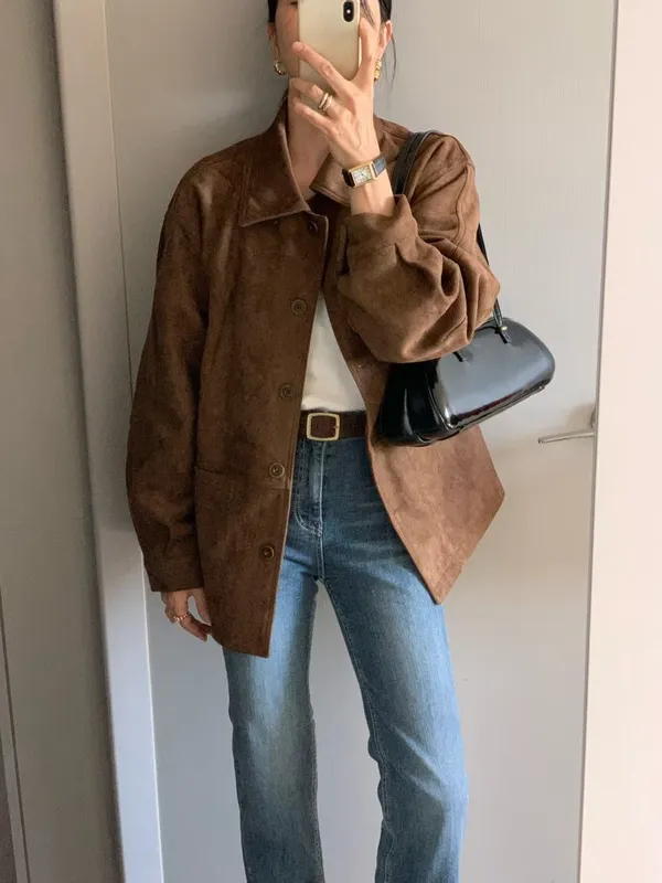 패셔너블 여성 자켓, 우아한 캐주얼 스타일