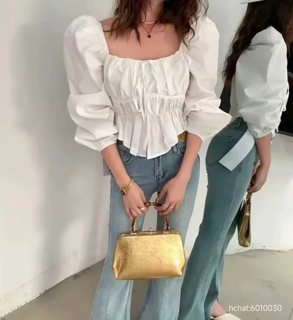Elegant Puff Sleeve White Shirt for a Chic Look