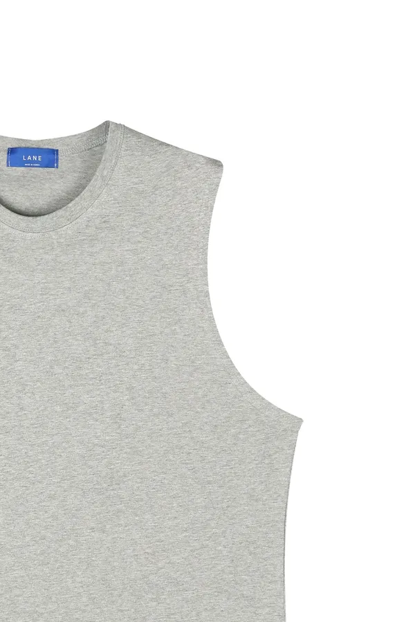 Minimalist Gray Sleeveless Men's Top, Comfortable and Breathable