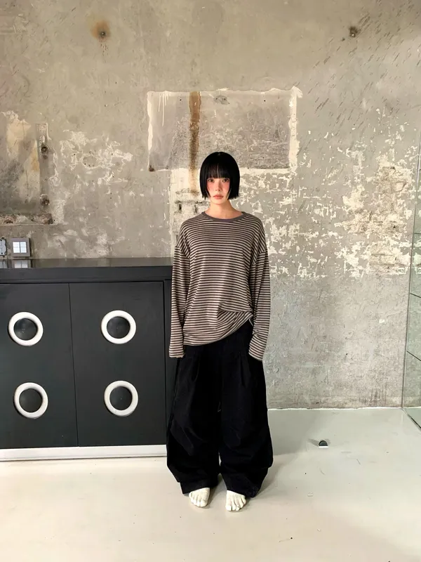 Fashionable Loose Striped Women's Pants - Comfortable and Versatile