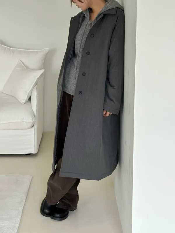 Stylish and Minimalist Long Coat, Exuding Elegance