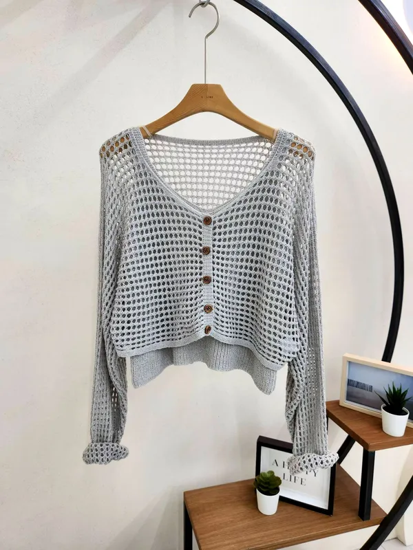 Fashionable Sheer Knit Set: Elegance Meets Comfort