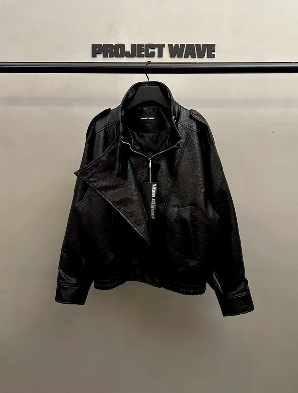 Jaket Wanita Hitam Bergaya - Pakaian Luar Serbaguna