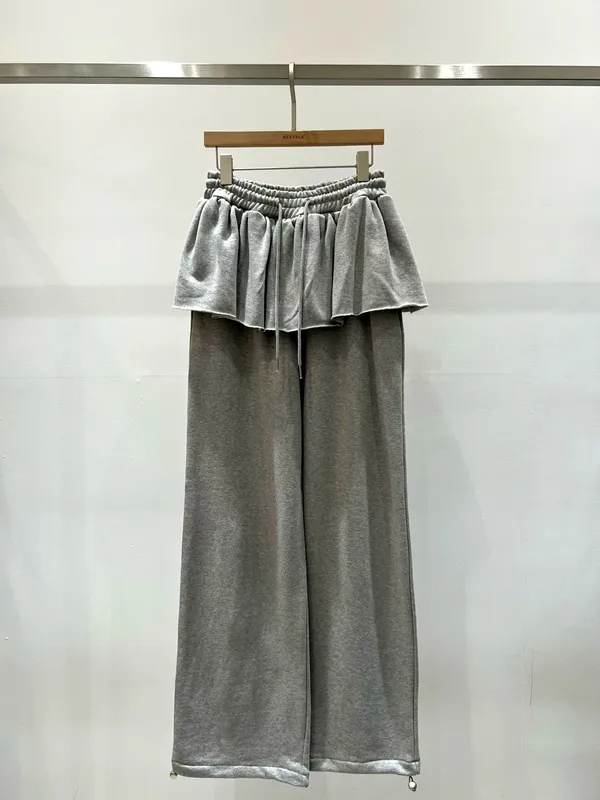 Fashionable Casual Loose Gray Pants, Comfortable and Versatile