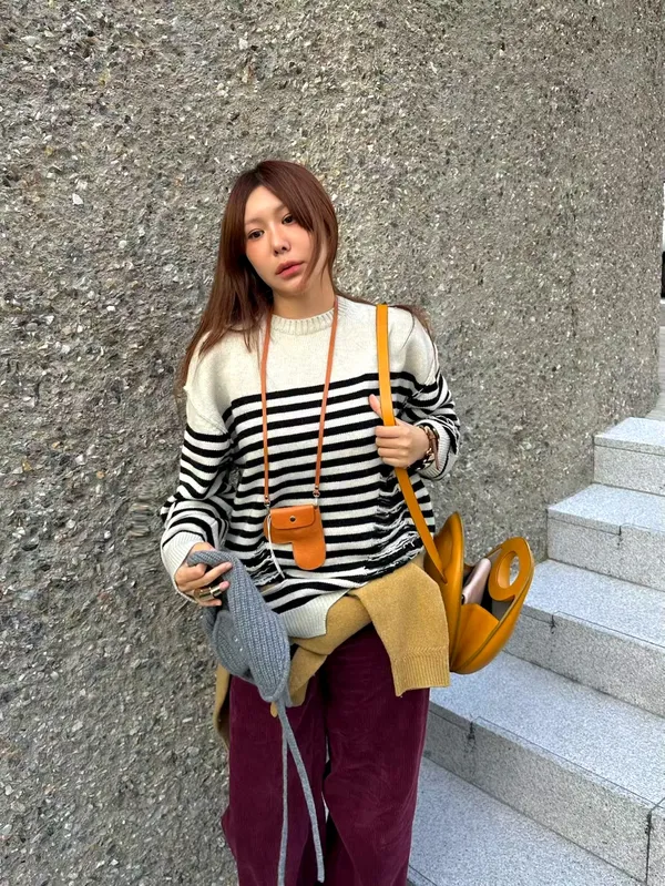 Classic Striped Women's Top - Comfortable and Stylish, Perfect Match