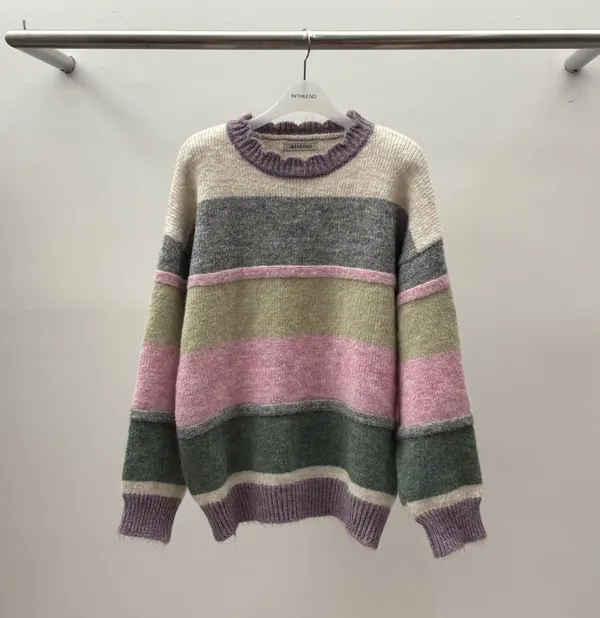 Stylish Striped Sweater - Comfortable and Warm