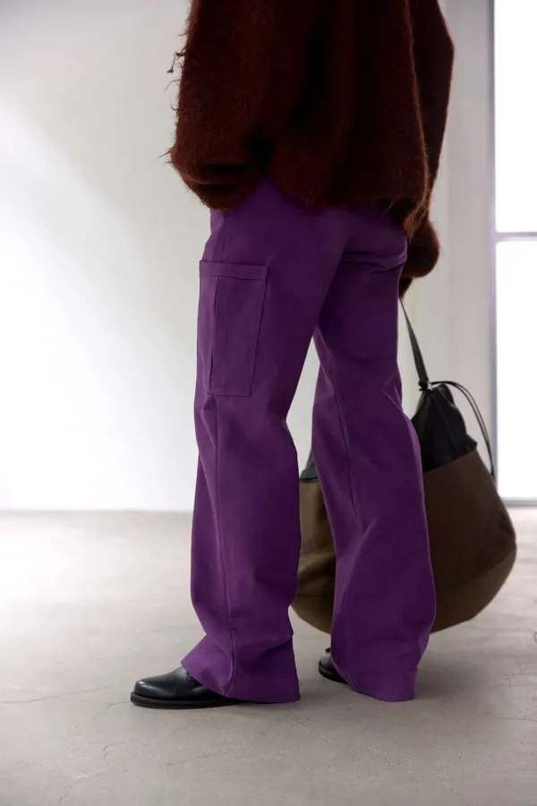 Stylish Purple Casual Pants, Comfortable and Versatile for Everyday Wear