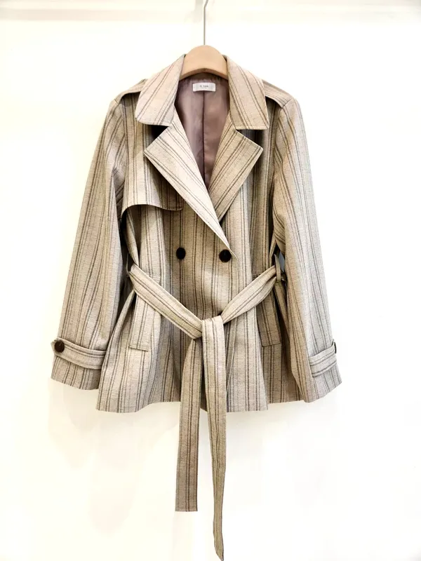 Stylish Striped Women's Jacket - Elegance and Perfect Match