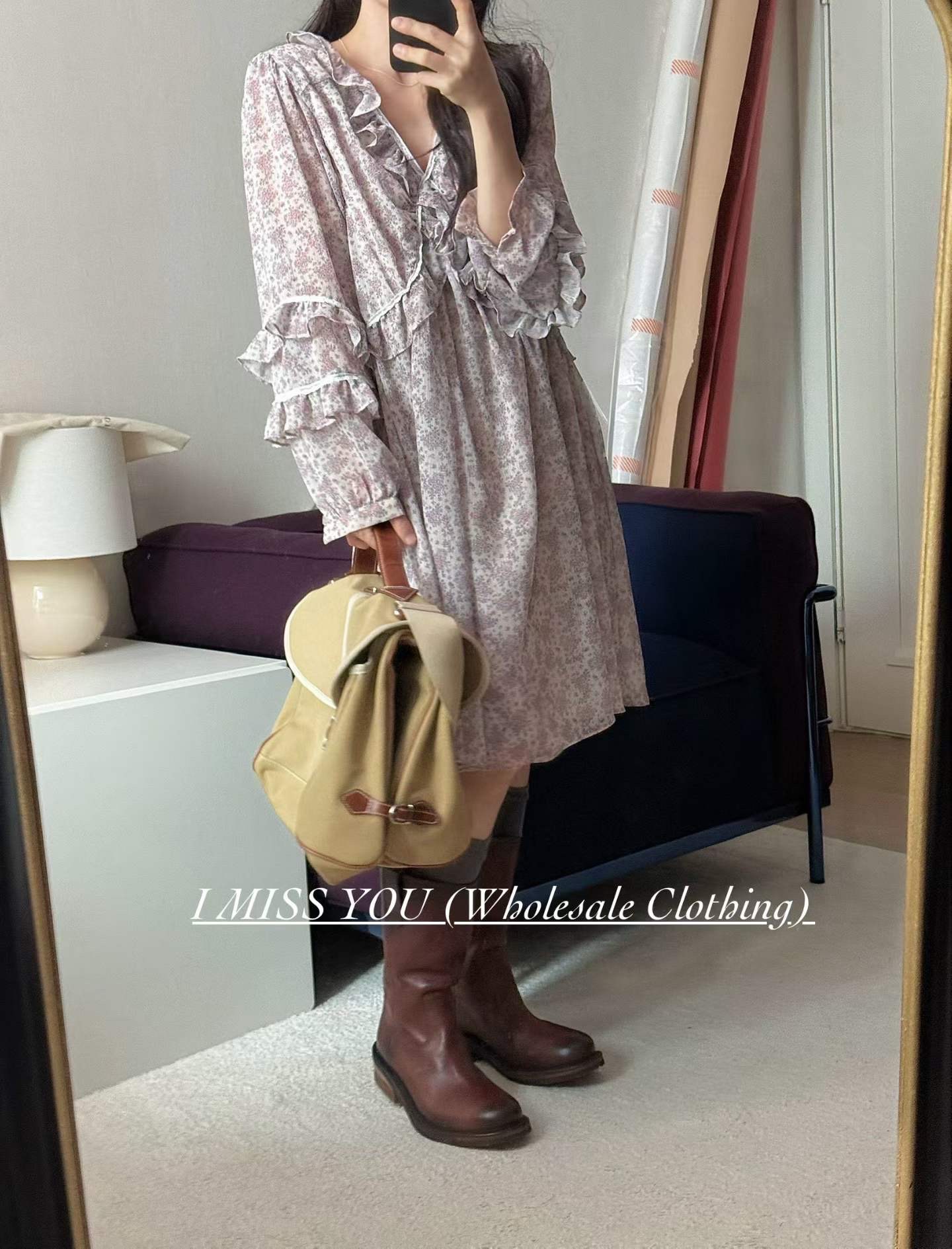 Elegant Floral Design Women's Dress, Lightweight and Comfortable