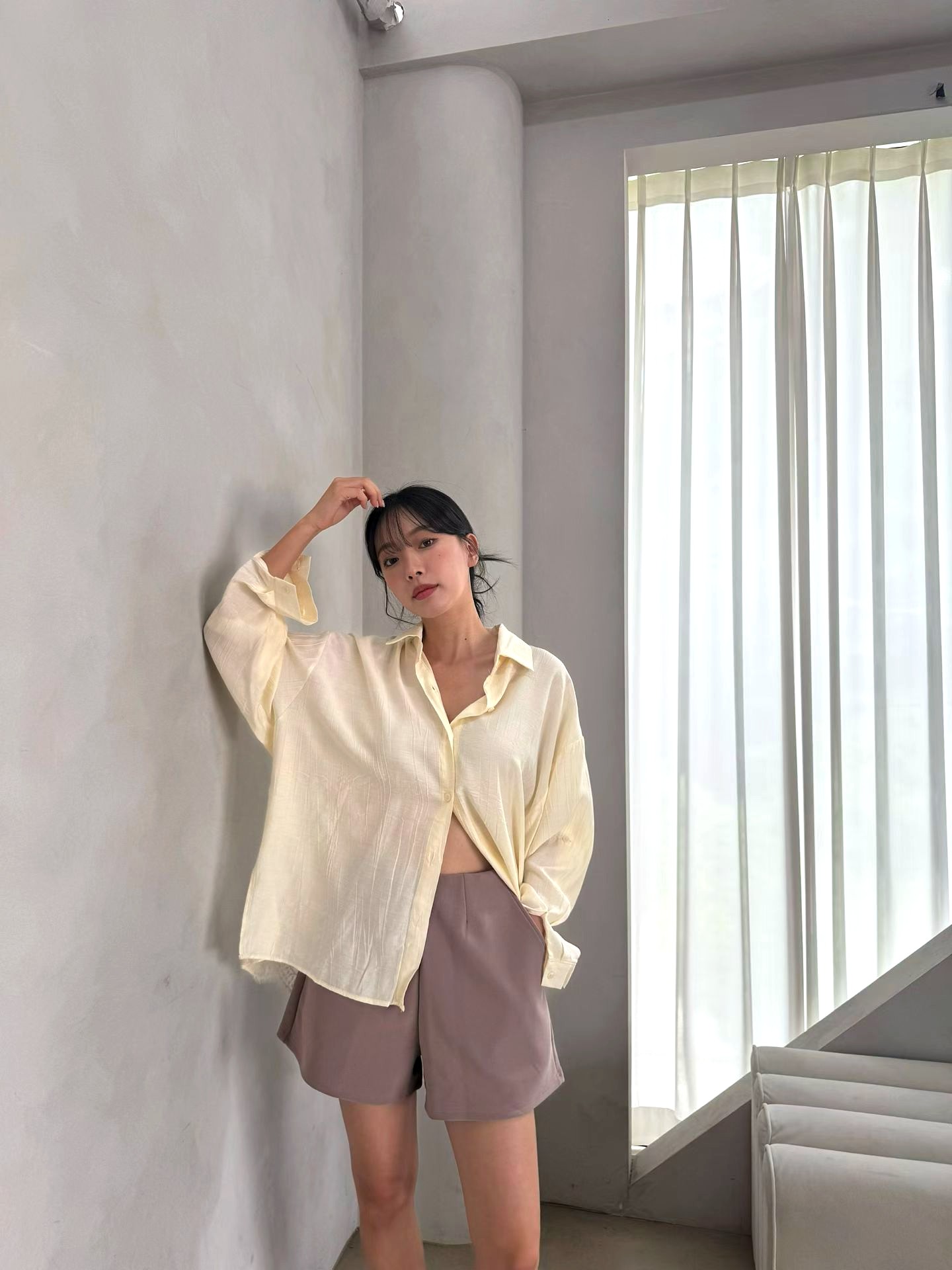 패셔너블 시스루 레이스 패널 여성 탑 - 신상품