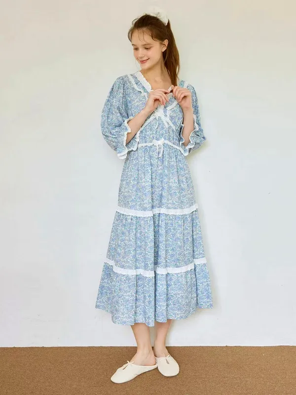 Fresh Blue Floral Dress - Showcase Your Elegance