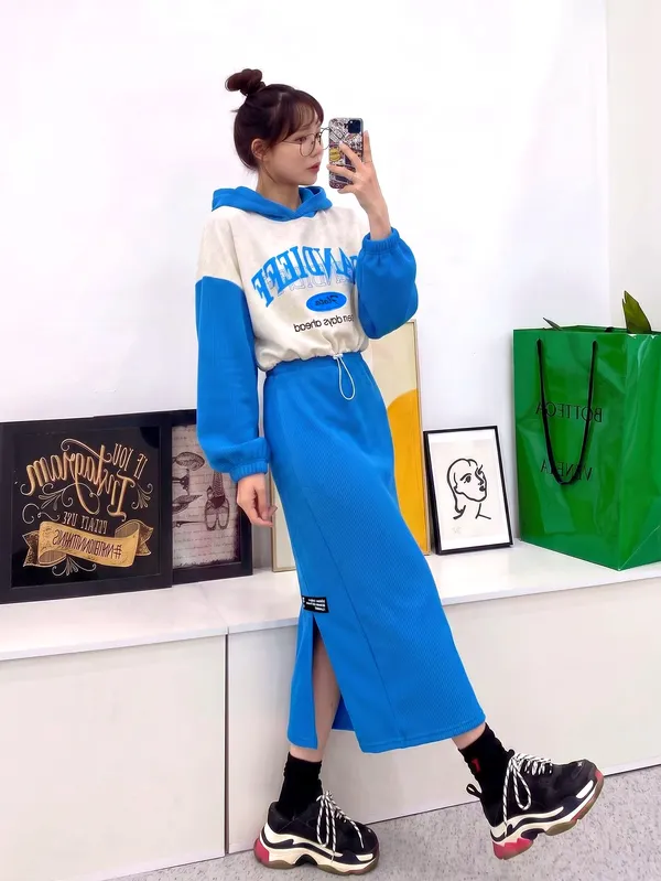 Stylish Casual Women's Outfit Set - Comfortable and Versatile for Spring and Autumn