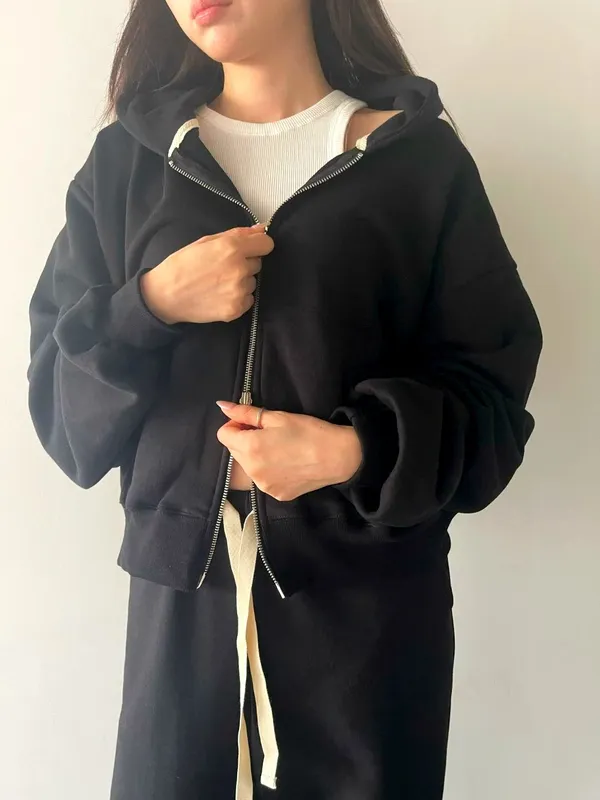 Stylish Versatile Black Women's Jacket - Comfortable Casual Style