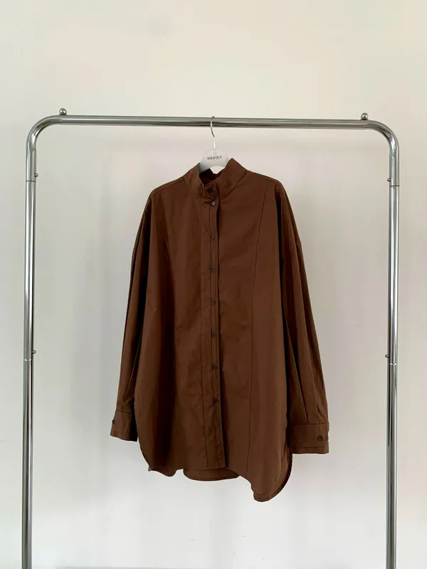 Stylish Loose Brown Shirt, Effortlessly Matches Various Styles