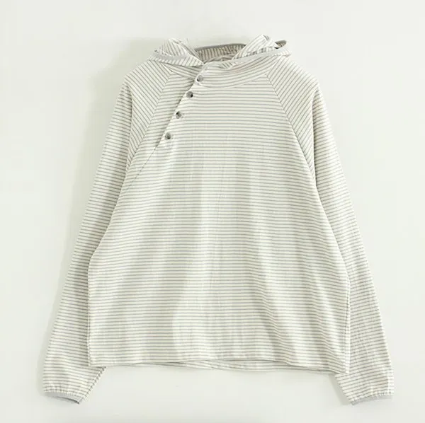 Men's Striped Hooded Sweatshirt - Casual, Comfortable, and Fashionable