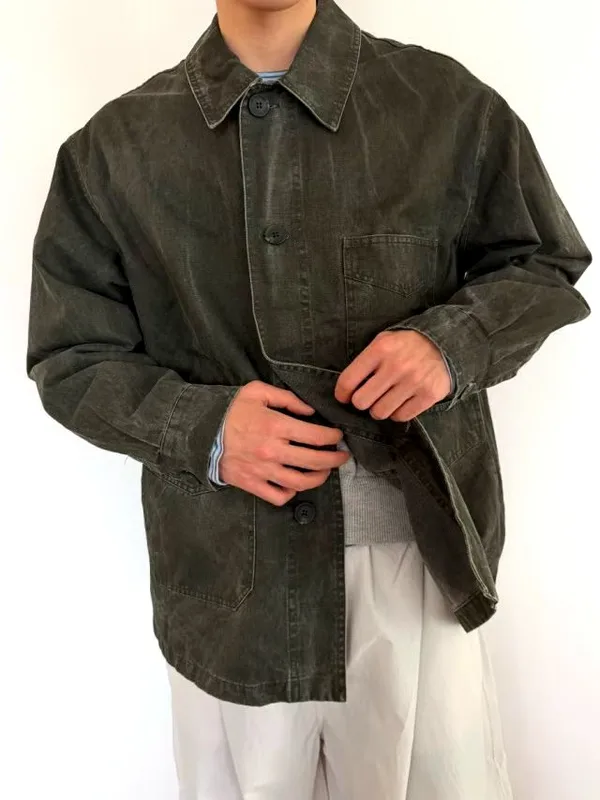 Vintage Style Men's Top, Fashionable Versatile Jacket