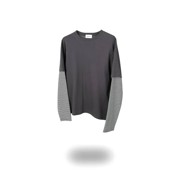 Stylish Striped Spliced Long Sleeve Shirt for Men