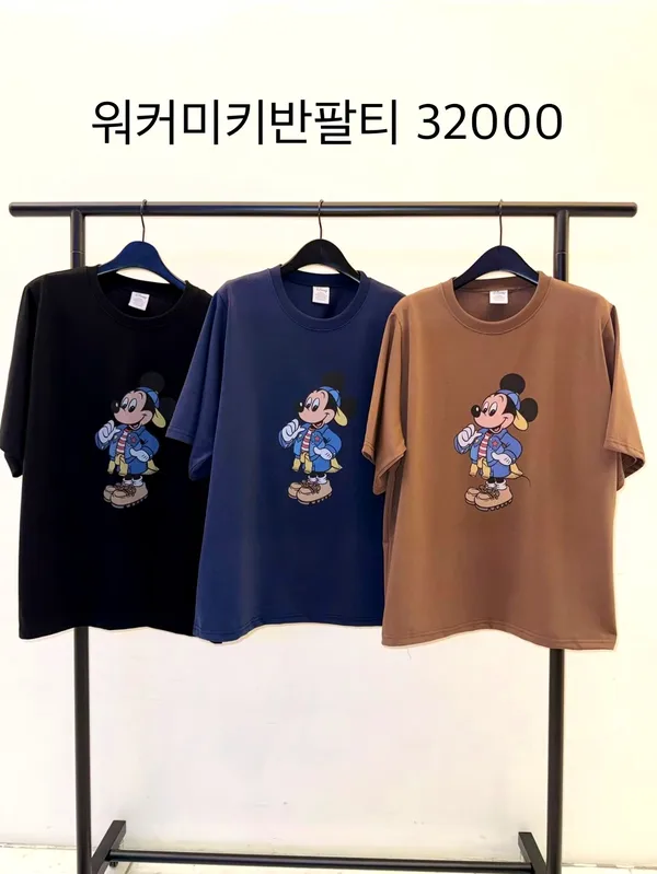 Loose Mickey Graphic T-Shirt - Fashionable Casual Style