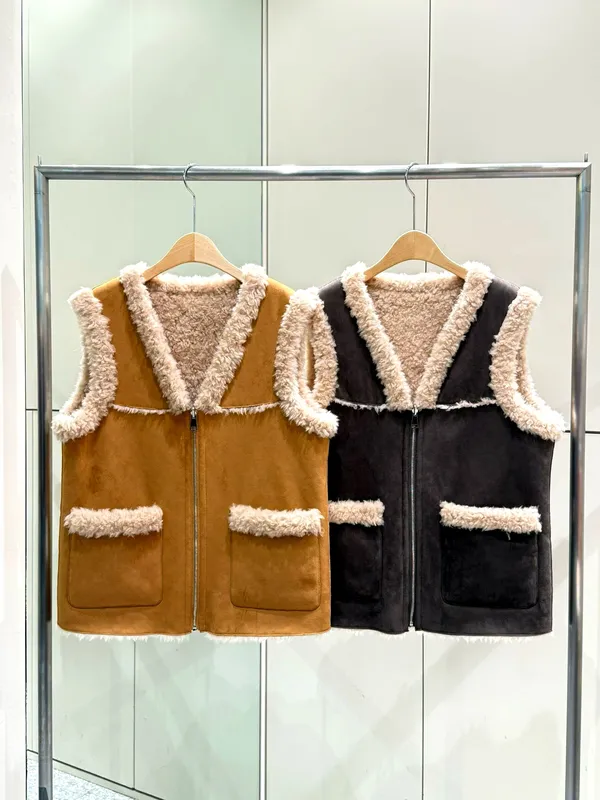 Warm and Cozy Women's Plush Vest Jacket