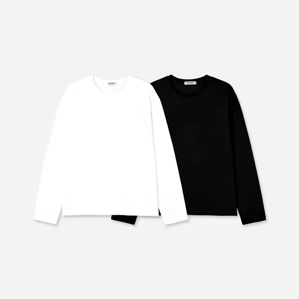 Set T-Shirt Lengan Panjang Lelaki Klasik - Selesa dan Versatile