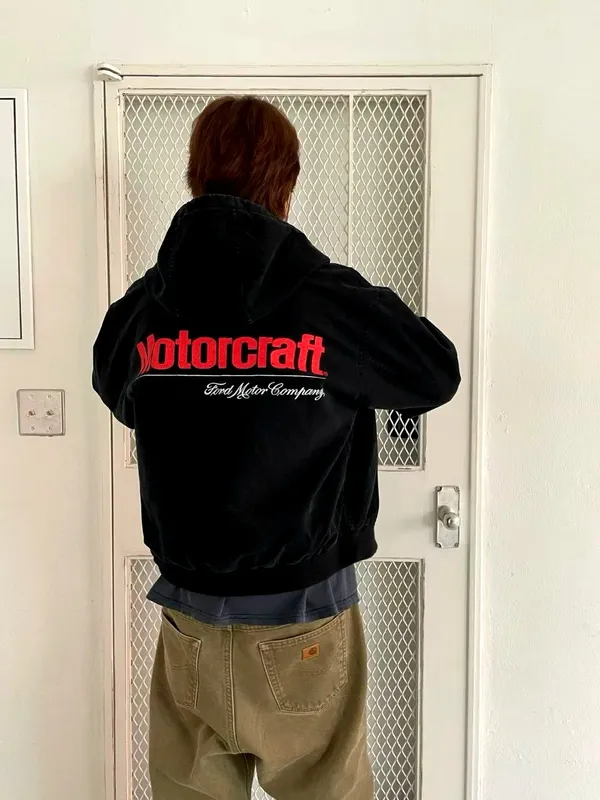 Stylish Casual Men's Hoodie with Classic Motorcraft Design