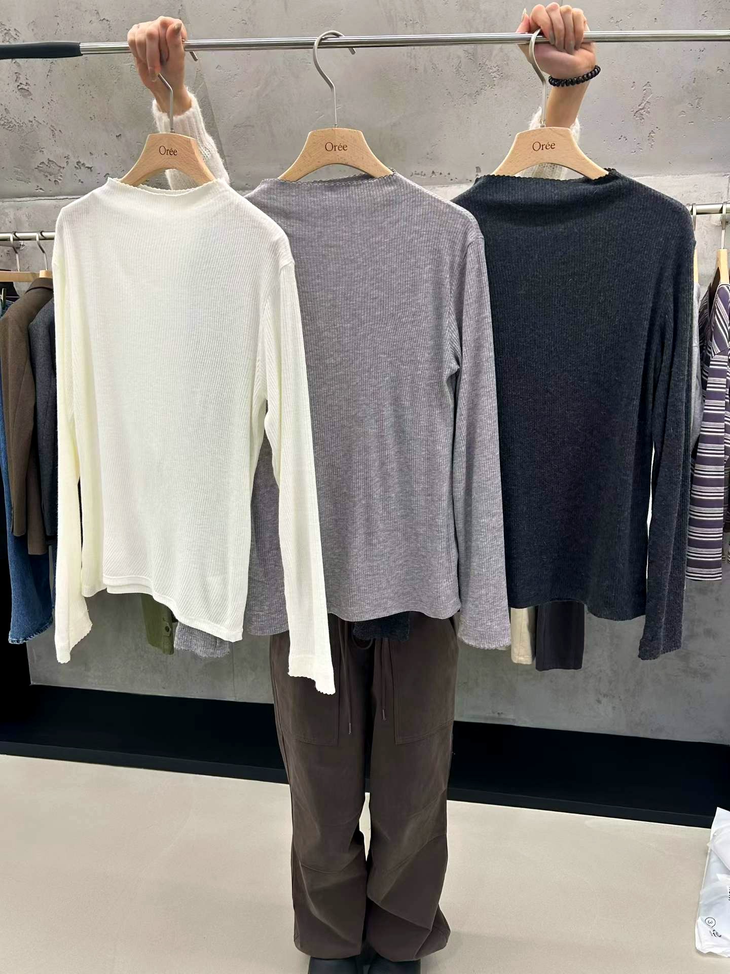 패셔너블하고 편안한 여성용 티셔츠, 만능 기본 스타일
