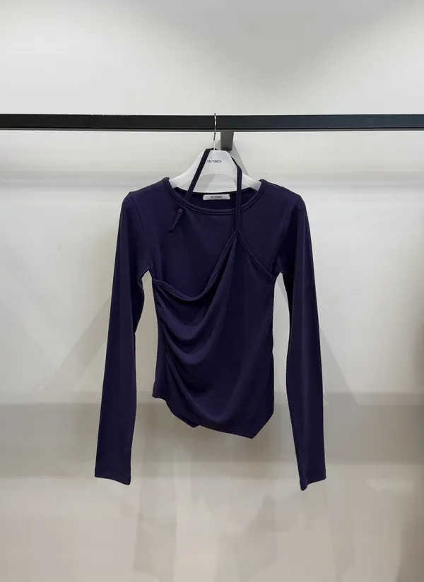 Stylish Purple Long Sleeve Top - Elegant Design, Comfortable Fit